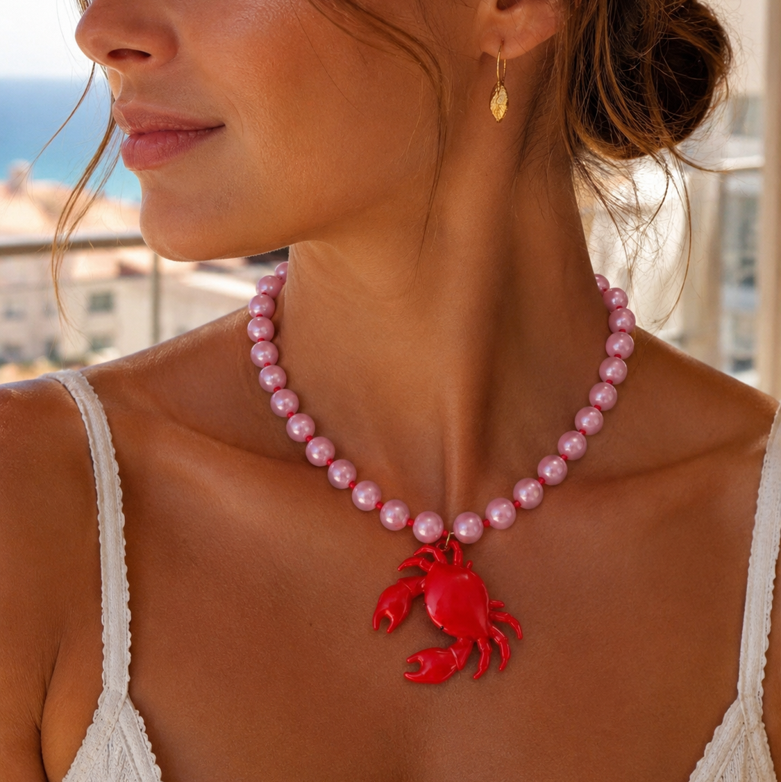Coastal Crab Statement Necklace