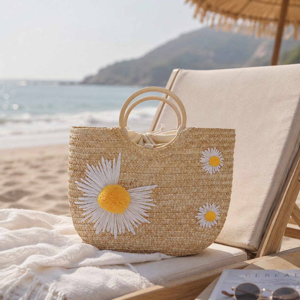 Daisies Beach Bag (Medium size)