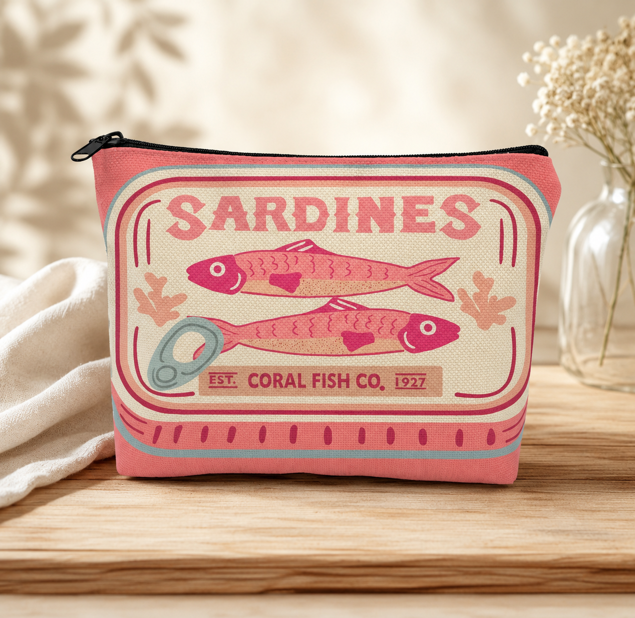 Salty Sardine Beach Pouch