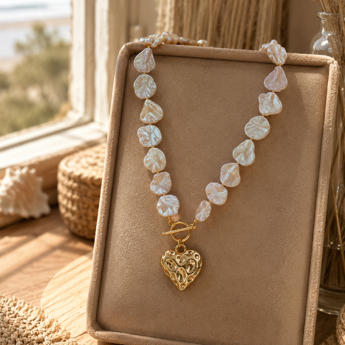Pearl of Hearts Necklace