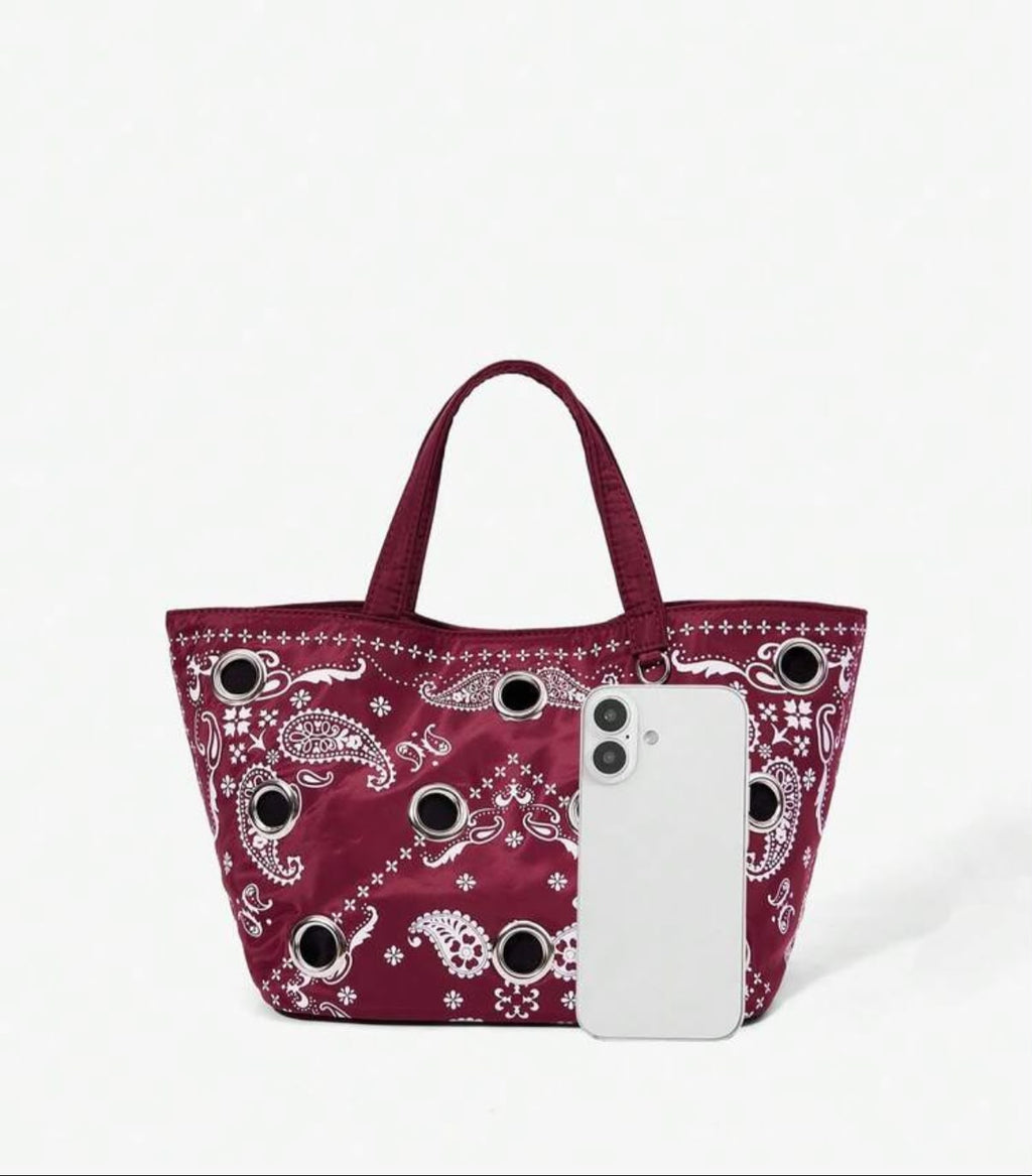 Burgundy Bandana Purse