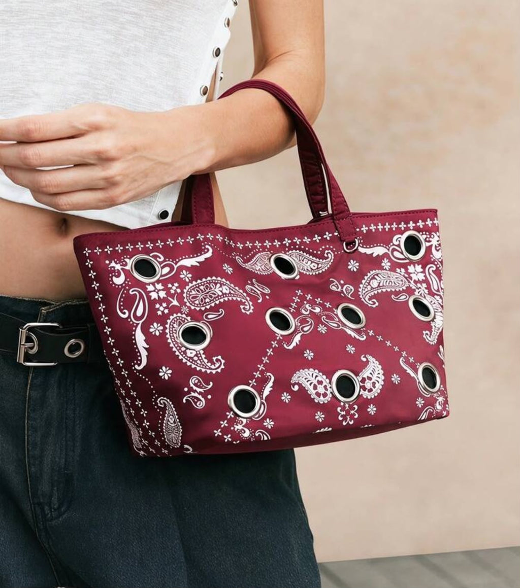 Burgundy Bandana Purse