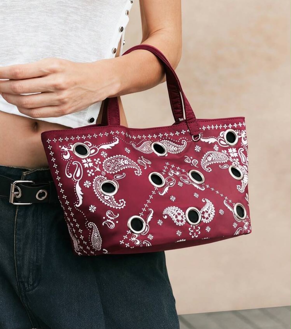 Burgundy Bandana Purse