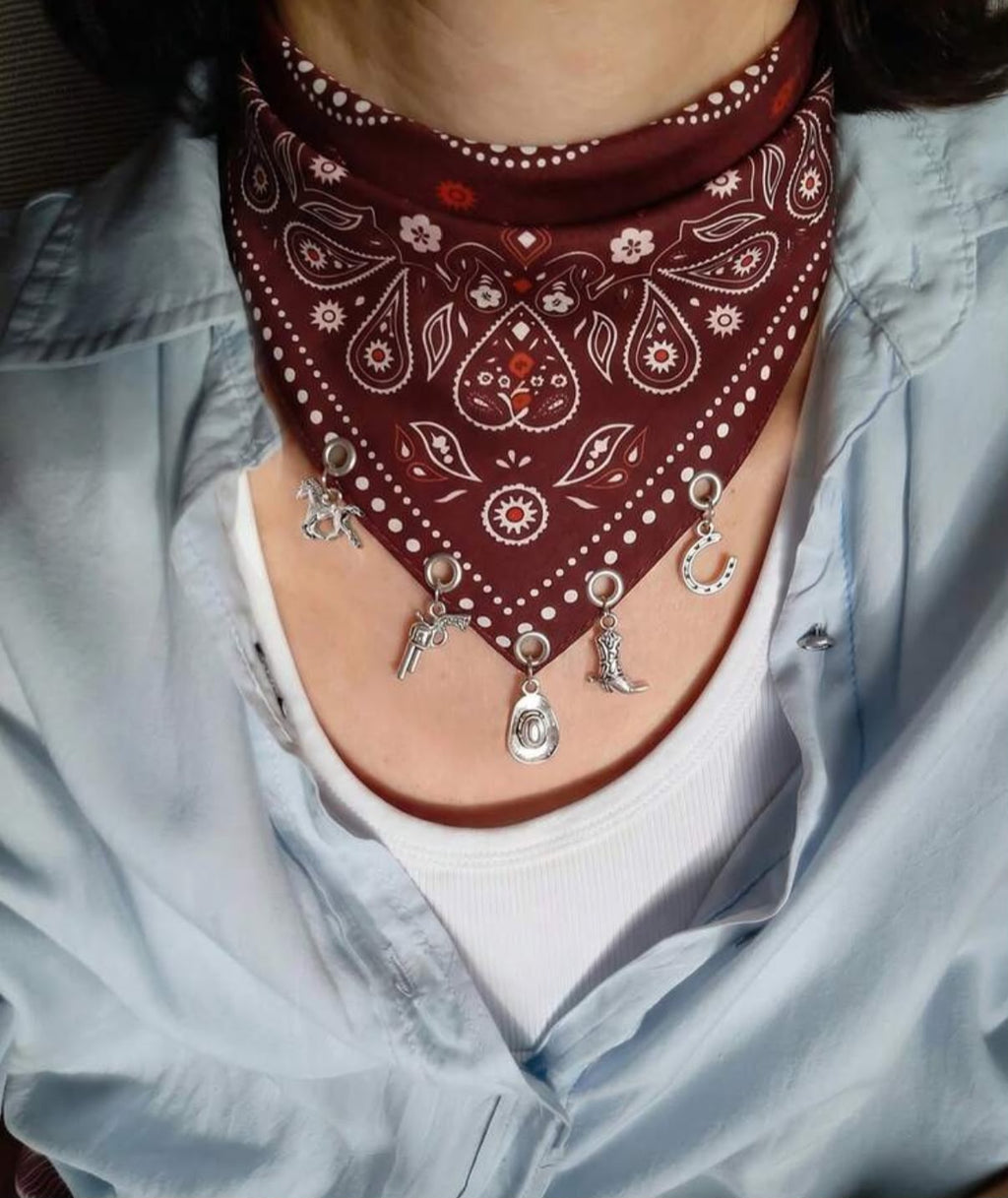 Burgundy Charm Bandana
