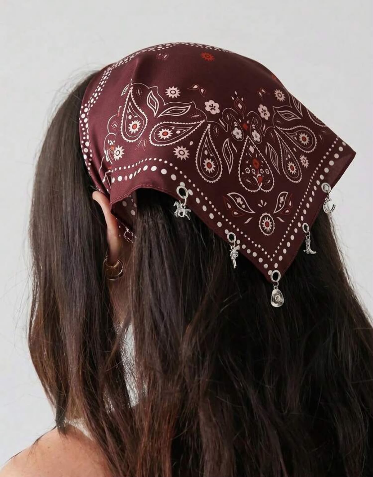 Burgundy Charm Bandana