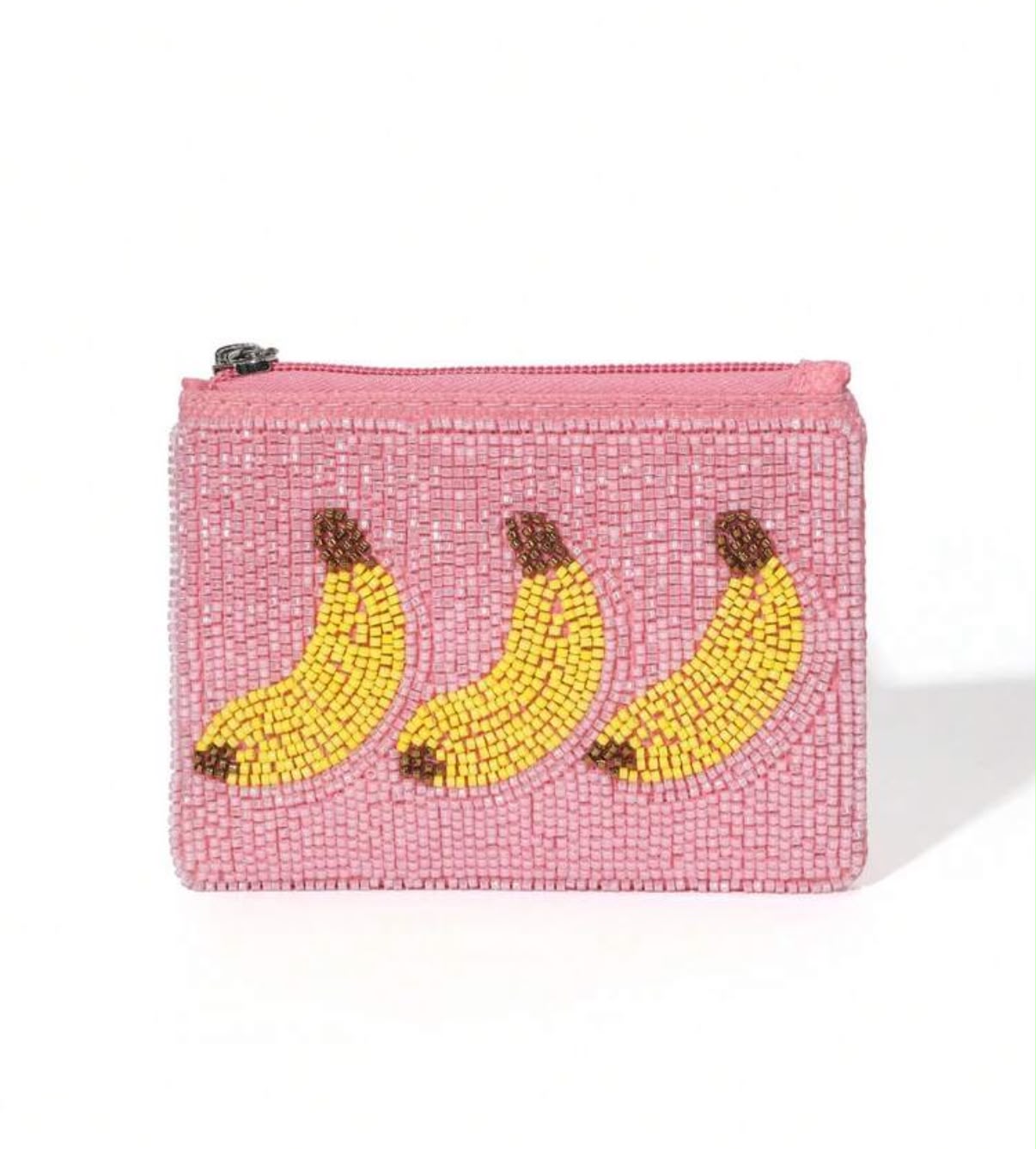 Banana Beaded Mini Pouch
