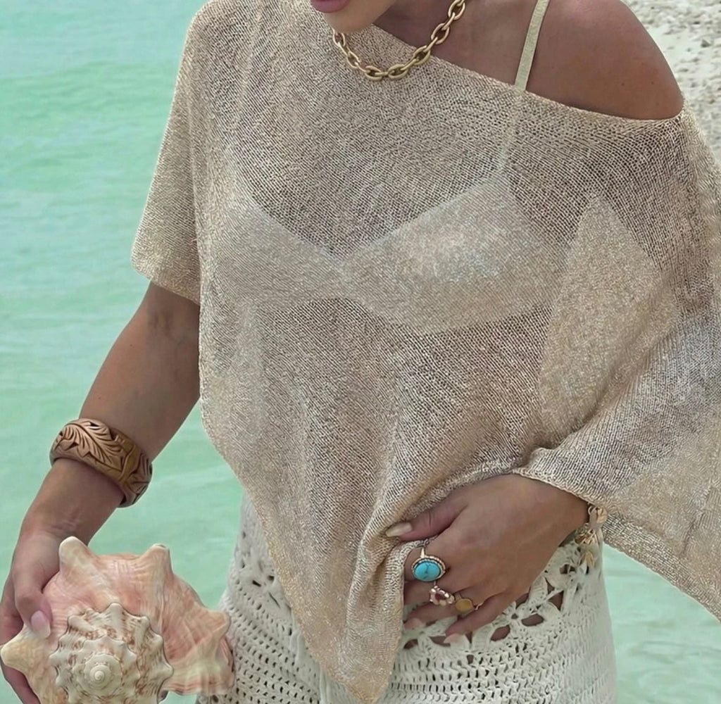 Gold Cover-up Top